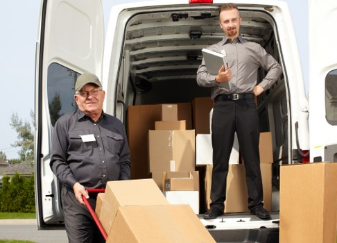 House moving team working on a residential move in Harringay