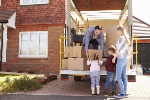Movers handling a flat relocation in the Harringay area