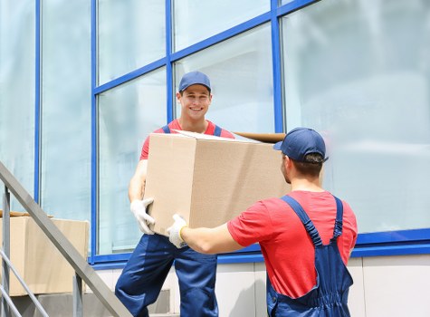 Moving van and boxes prepared for a Harringay relocation