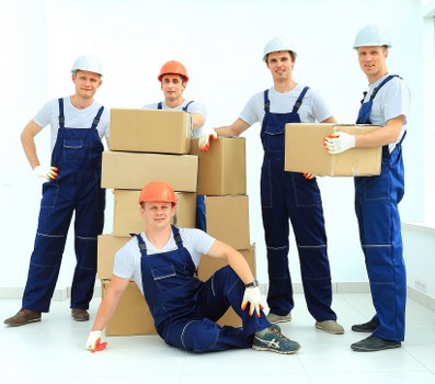 Removal van and moving boxes for a Harringay home move