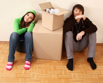Professional moving team unloading belongings at a Harringay property