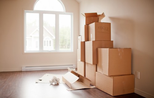 Removal van prepared for a residential move in Harringay