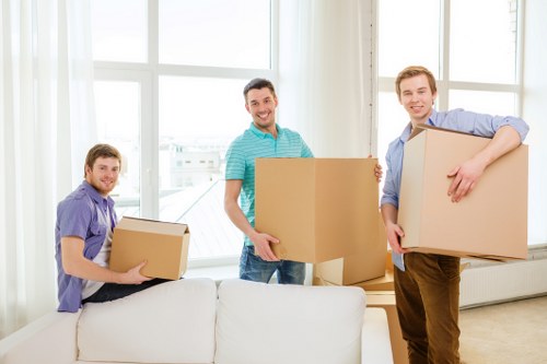 Loading a moving truck for a flat or house move in Harringay
