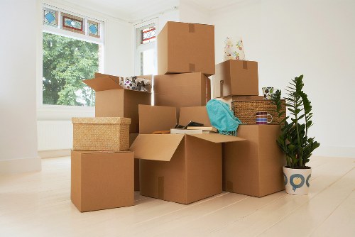 Office relocation items prepared for transport near Harringay