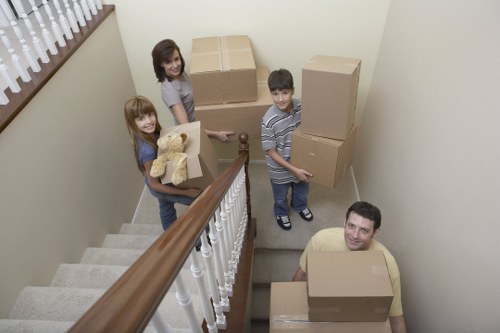 Local movers loading belongings for a flat move in Harringay